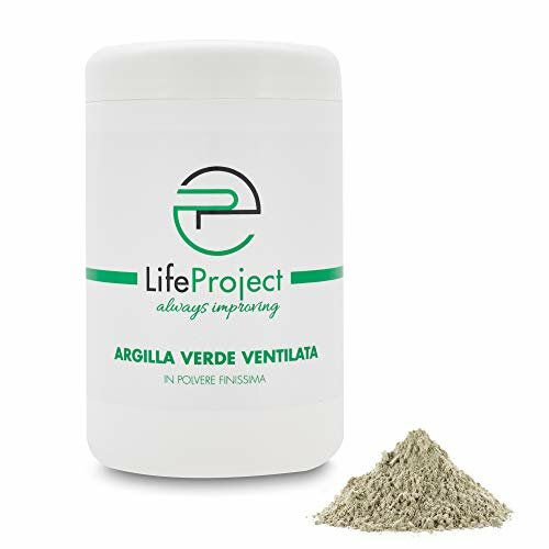 Argilla verde ventilata in polvere finissima, confezione da 800g,...